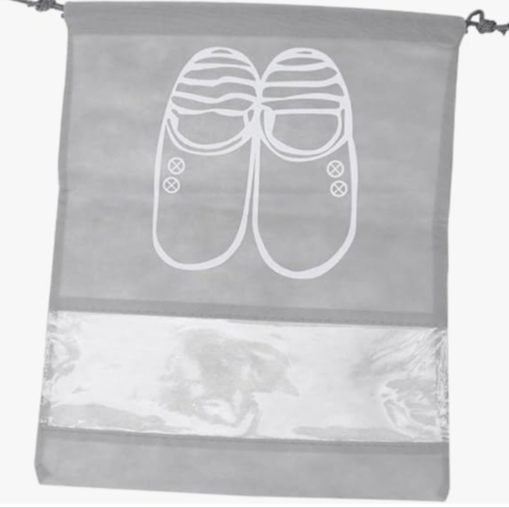 VALICLUD 3 Pcs Dustproof Shoe Storage Bag Travel Drawstring Shoe Pouch 13" x 17"